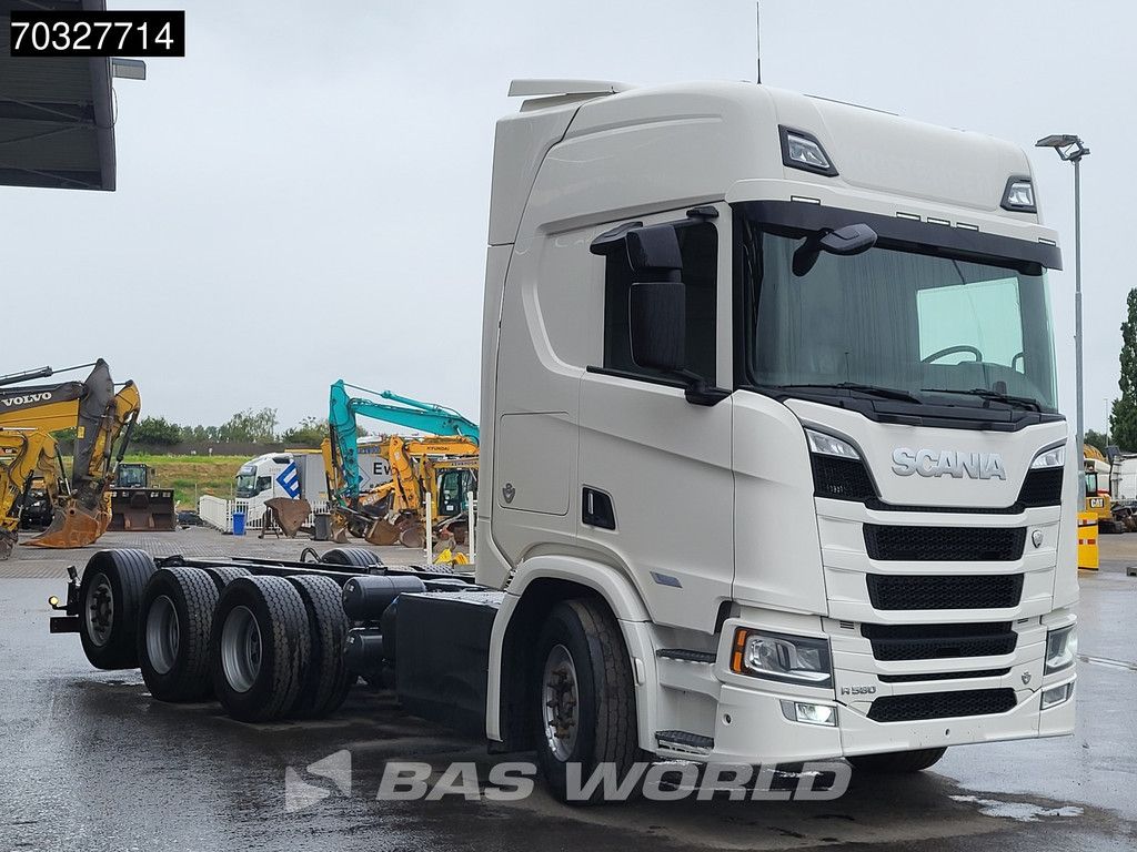 Scania R R580 8X4 8x4 chassis Lift+Steering axle Full Air suspension Retarder Automatic Euro 6