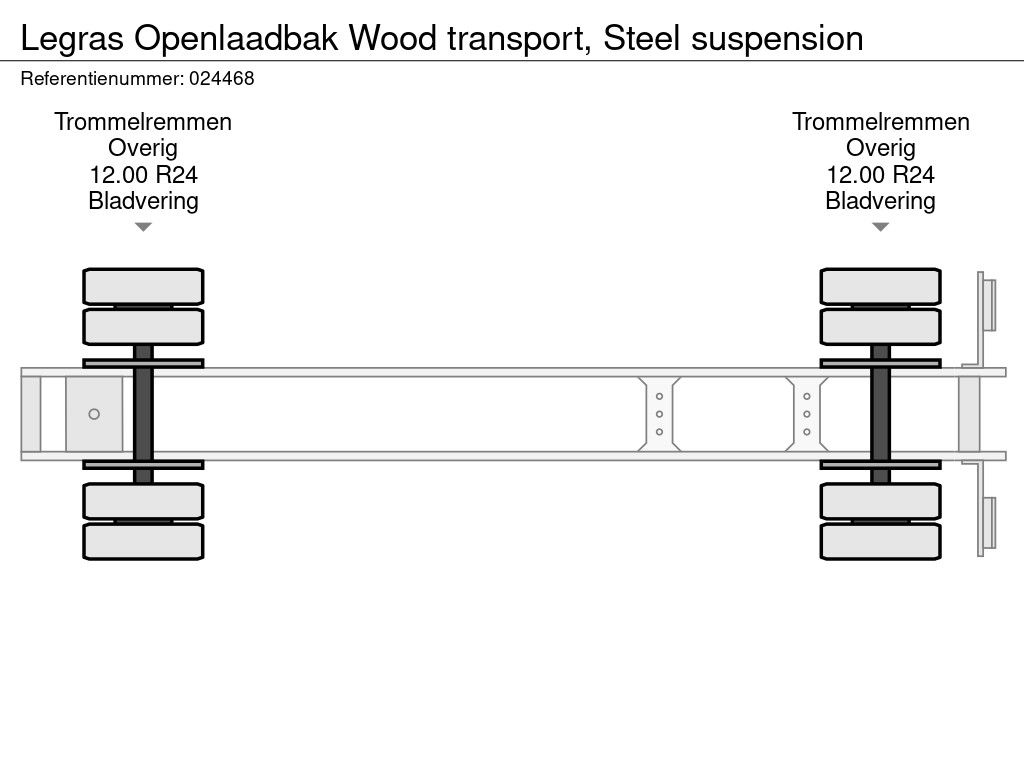 Legras Openlaadbak Wood transport, Steel suspension