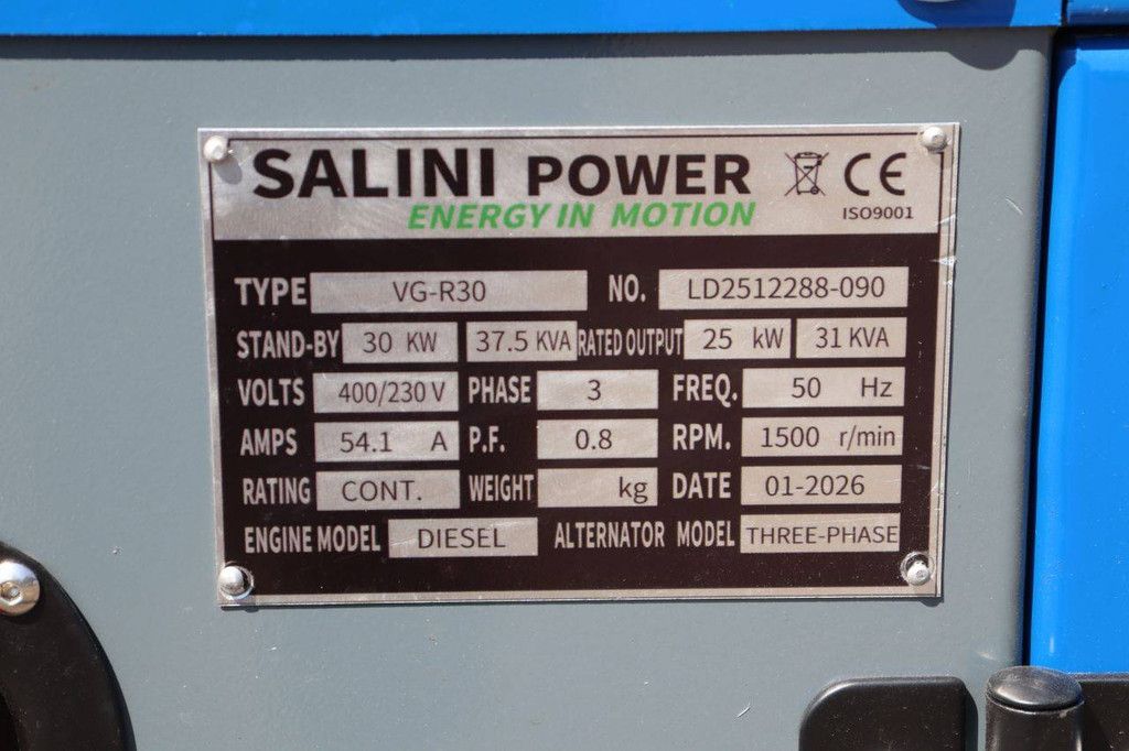Generator Salini K4100D Diesel 2026 37kVA New