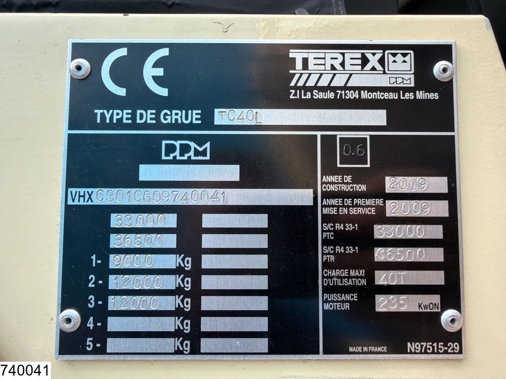 Terex PPM TC40 6x4, 40.000 kg, 42,90 m