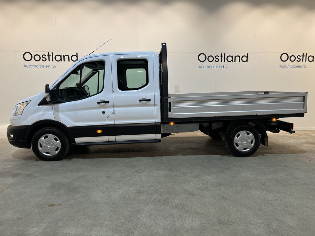 Ford Transit 2.0 TDCI L3H1 130 PK DC 7 pers. Open Laadbak / Euro 6 / Airco / Cruise Control / Trekhaak / CarPlay / 23.600 KM !!