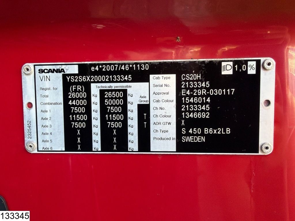Scania S 450 Euro 6, retarder, hydraulic pop-up roof
