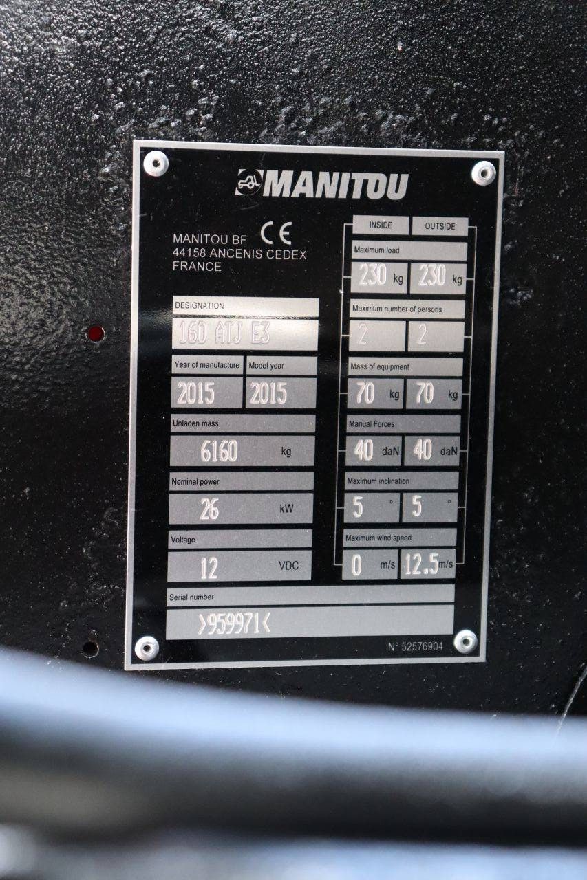Manitou 160 ATJ-E3 Diesel-Gelenkteleskoparbeitsbühne 16 m 2015