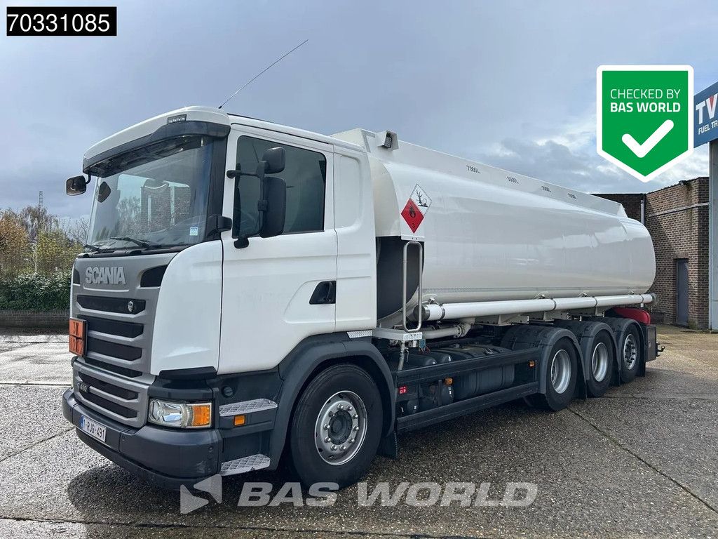 Scania G410 8X4 LAG Fuel tanker 26.257 Liters 4 compartments Steering Axle Automatic Euro 6