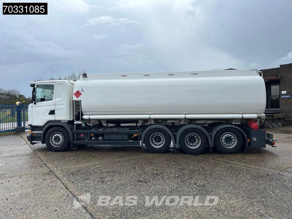 Scania G410 8X4 LAG Fuel tanker 26.257 Liters 4 compartments Steering Axle Automatic Euro 6