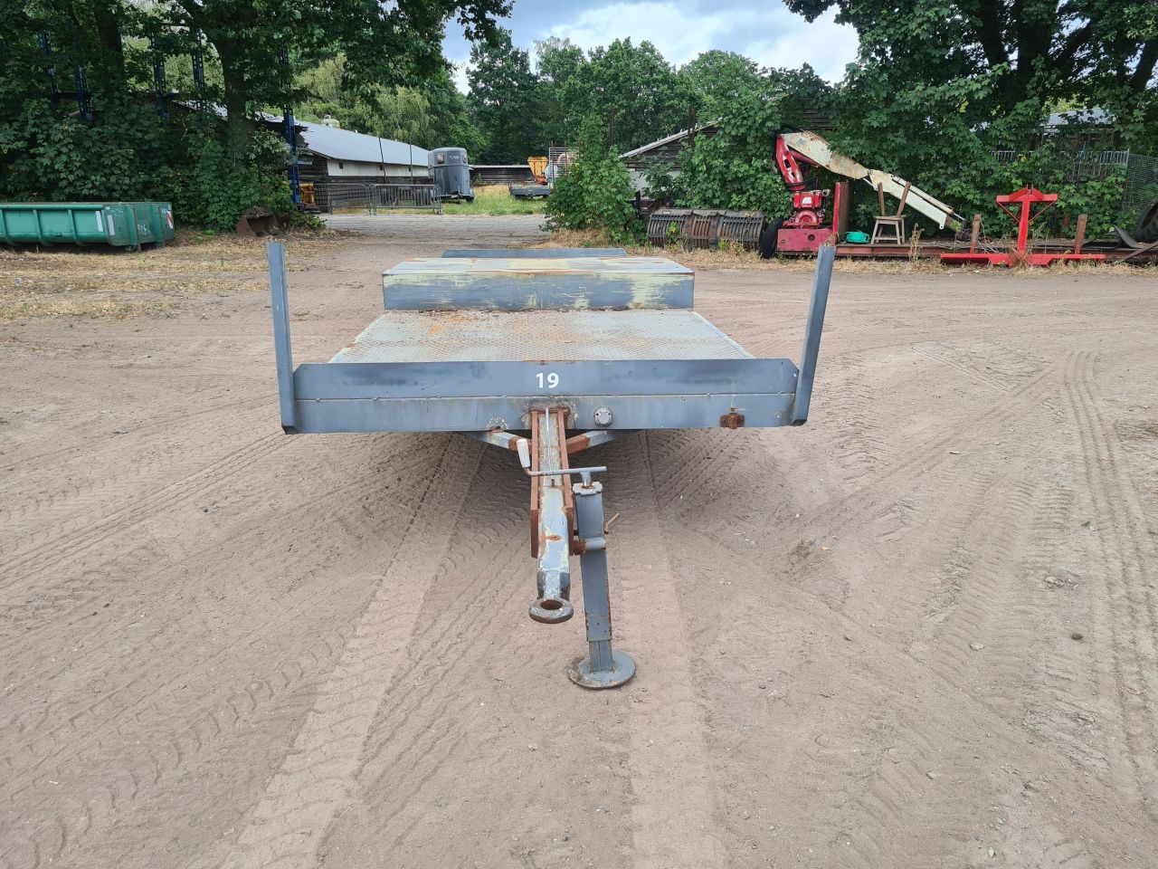 Platte wagen landbouwwagen wipkar schamelwagen kar.
