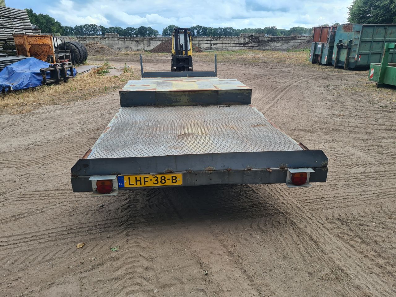 Platte wagen landbouwwagen wipkar schamelwagen kar.
