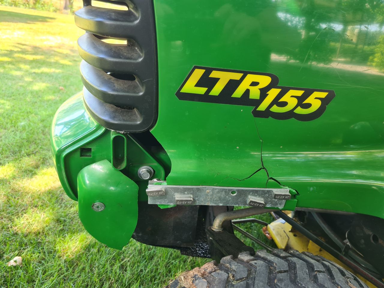 John Deere LTR 155 zitmaaier met opvangbak hydrostaat