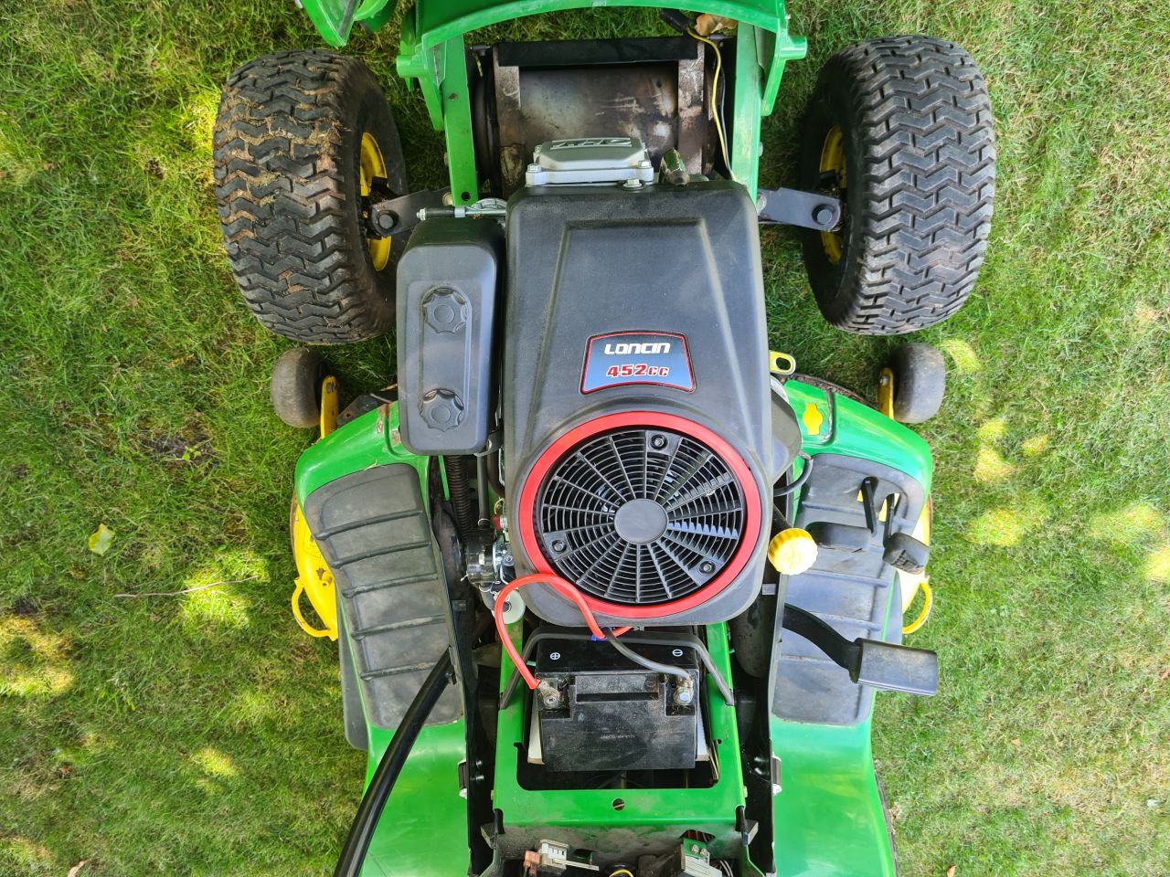 John Deere LTR 155 zitmaaier met opvangbak hydrostaat