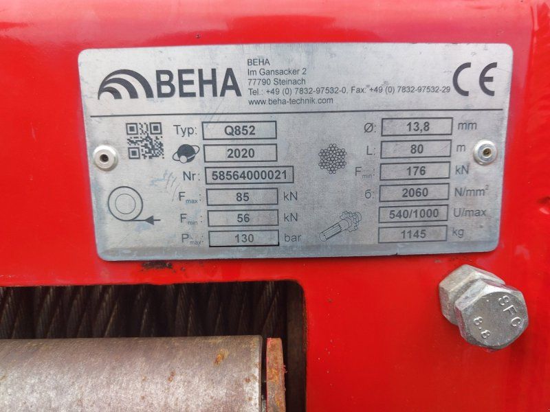 BEHA Q 852 2 x 8,5 t