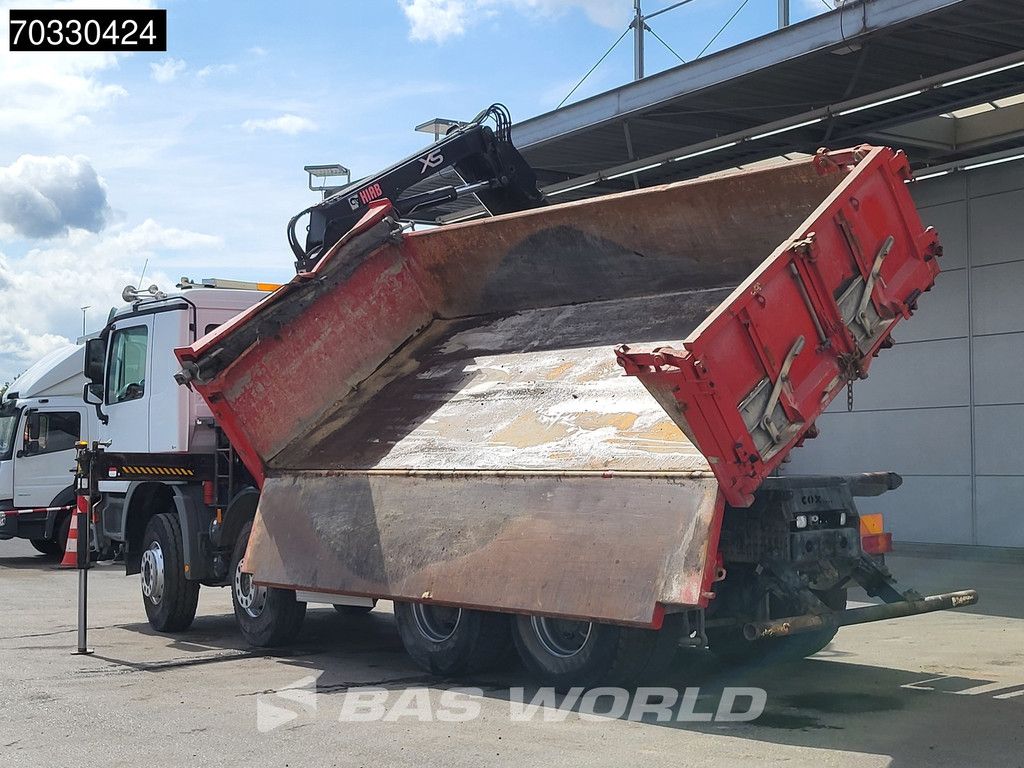 Mercedes Actros 4141 8X4 HIAB 166 D-4 Hiduo Crane 11m3 2-way tipper Steelsuspension Big-Axle Euro 5