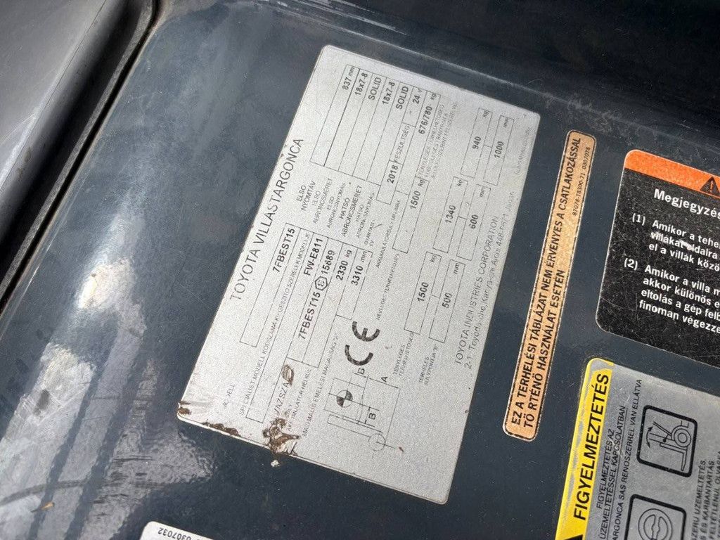 Toyota 7FBEST15 Elektrogabelstapler 1500 kg 3,3 m 2018