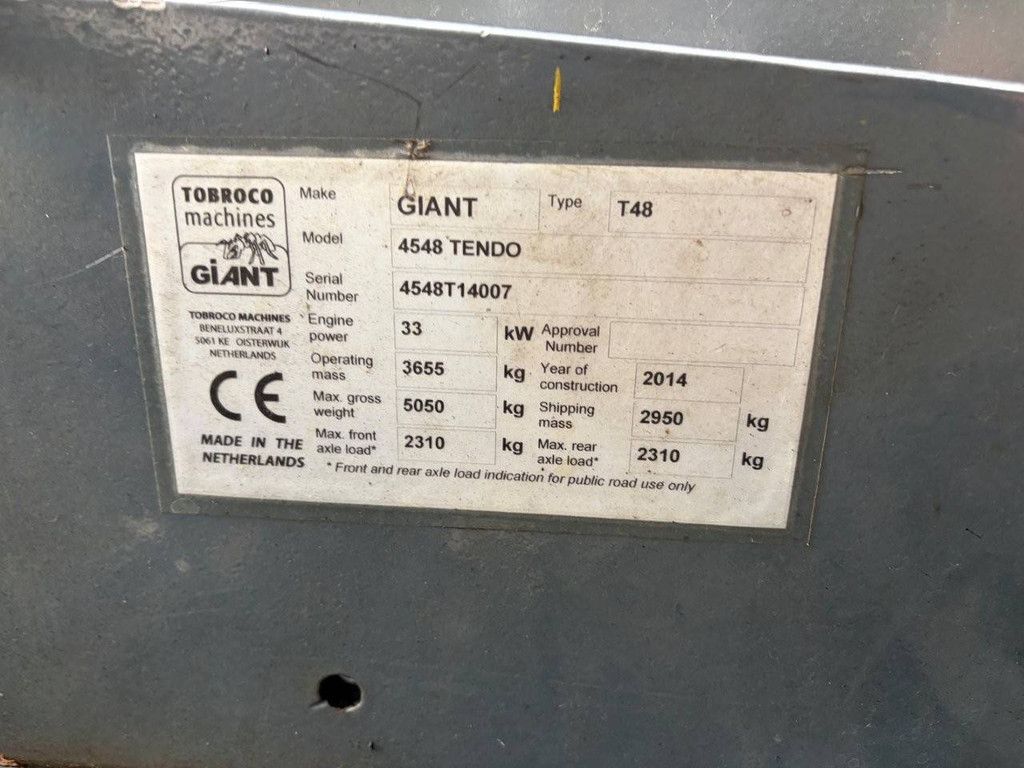 Giant 4548 Teleskoplader Tendo Diesel 33kW 1400kg 4,8m 2014