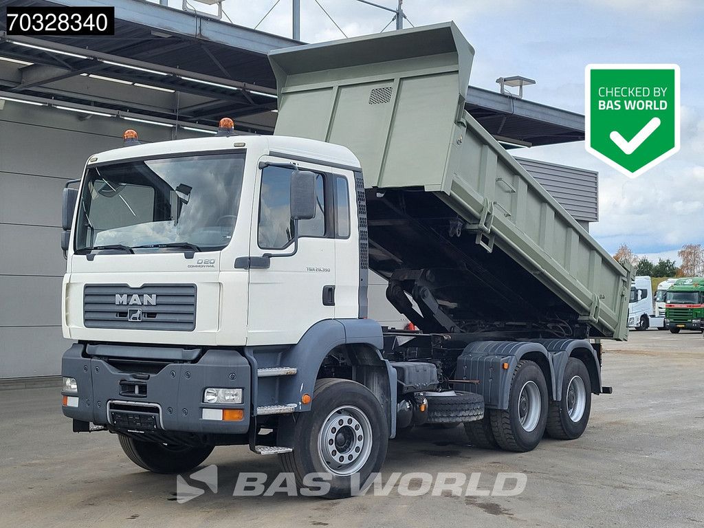 MAN TGA 26.390 6X4 10m3 2-way tipper Steelsuspension Big-Axle Manual Euro 2