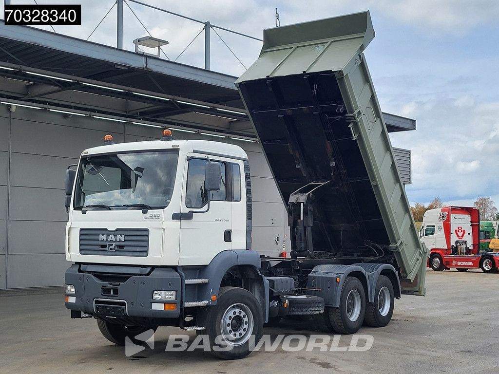 MAN TGA 26.390 6X4 10m3 2-way tipper Steelsuspension Big-Axle Manual Euro 2