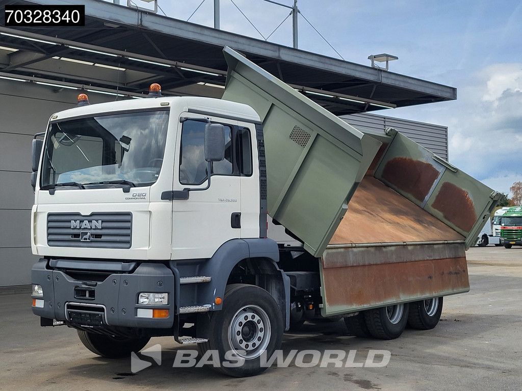 MAN TGA 26.390 6X4 10m3 2-way tipper Steelsuspension Big-Axle Manual Euro 2