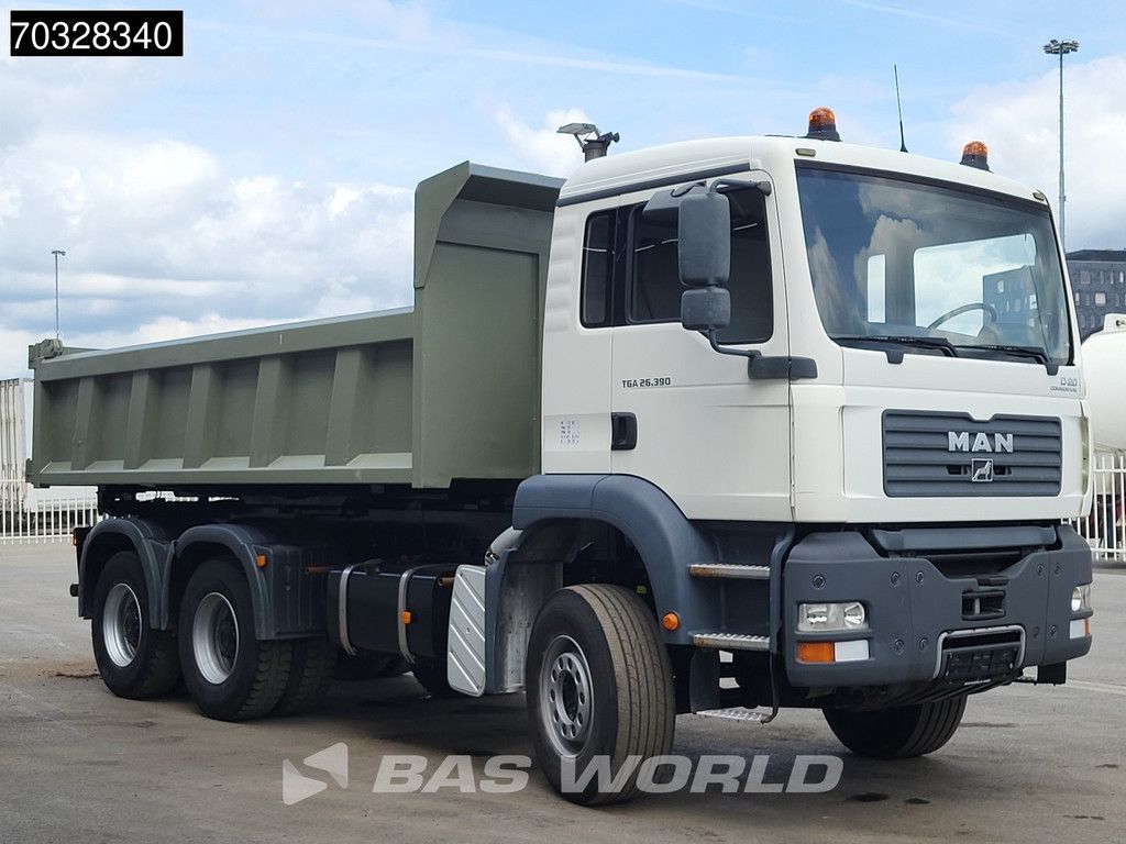 MAN TGA 26.390 6X4 10m3 2-way tipper Steelsuspension Big-Axle Manual Euro 2