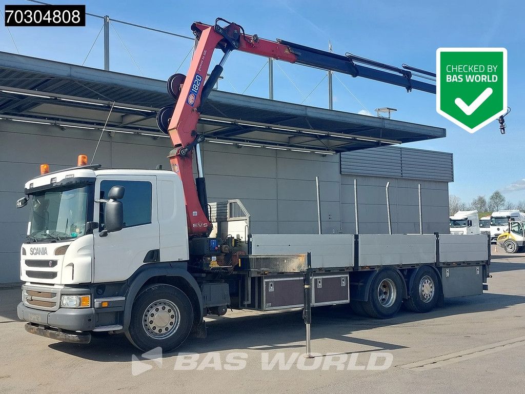 Scania P P360 6X2 HMF 1820-K4 Kran Crane Lift+Steering Axle Air Suspension Euro 6