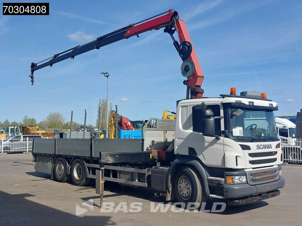 Scania P P360 6X2 HMF 1820-K4 Kran Crane Lift+Steering Axle Air Suspension Euro 6