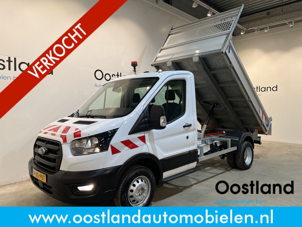 Ford Transit 2.0 TDCI L2 Trend 170 PK DL RWD Kipper / Tipper / Open Laadbak / Euro 6 / Trekhaak 3.500 KG / Airco / Camera / 3-Zits / 22.100 KM !!