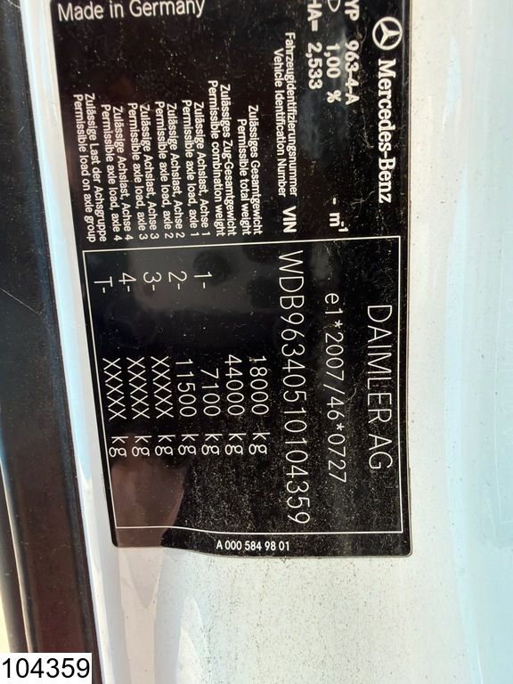 Mercedes Actros 1843 EURO 6, Lohr, Retarder, Standairco