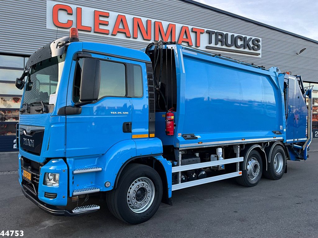 MAN TGS 26.320 Euro 6 Geesink 20m³ + Welvaarts weighing system