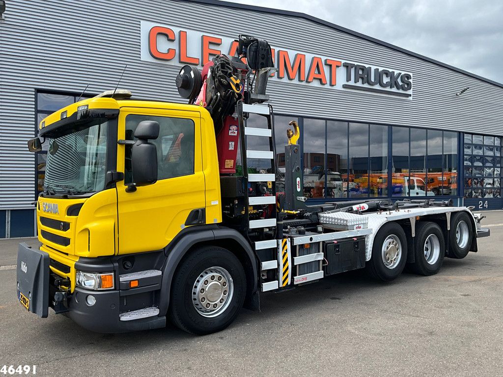 Scania P 450 Euro 6 HMF 21 Tonmeter laadkraan