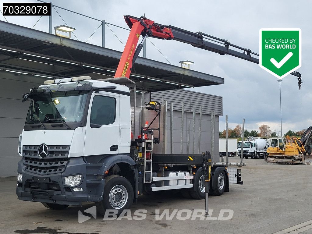 Mercedes Actros 2536 6X2 Palfinger PK18502 SH Kran Crane 6 extensions Lift axle Euro 6
