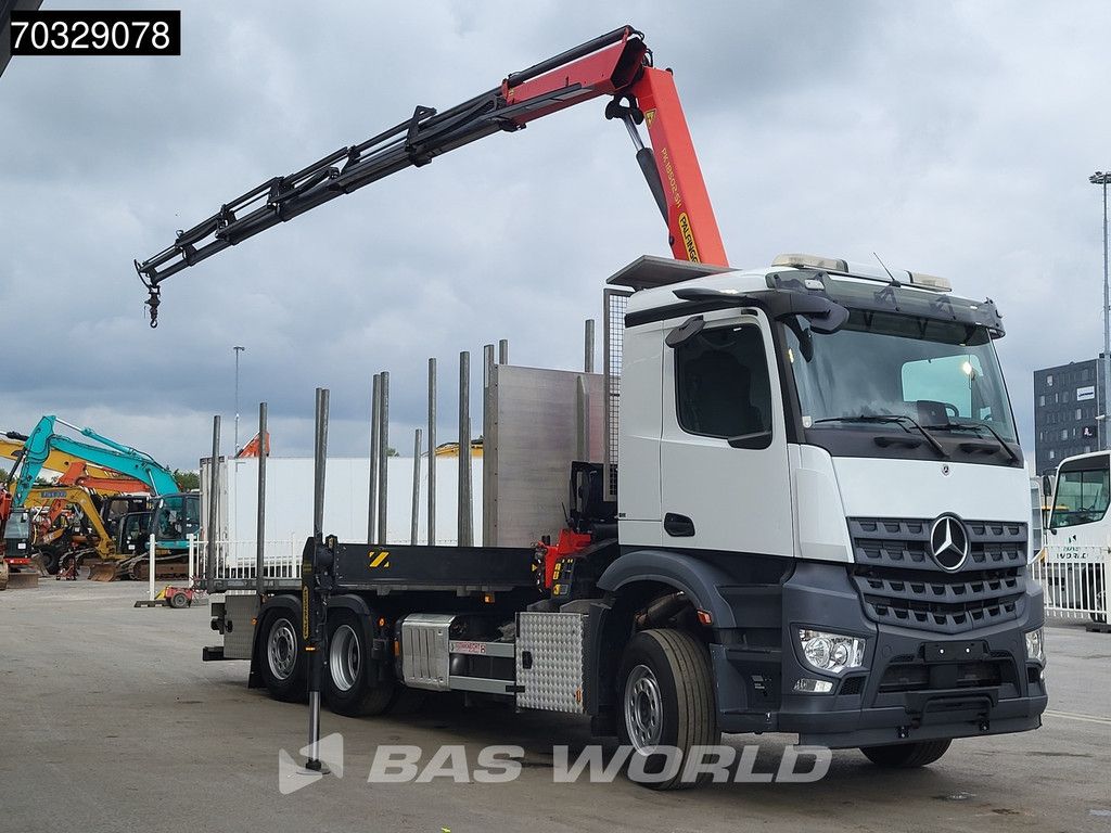 Mercedes Actros 2536 6X2 Palfinger PK18502 SH Kran Crane 6 extensions Lift axle Euro 6