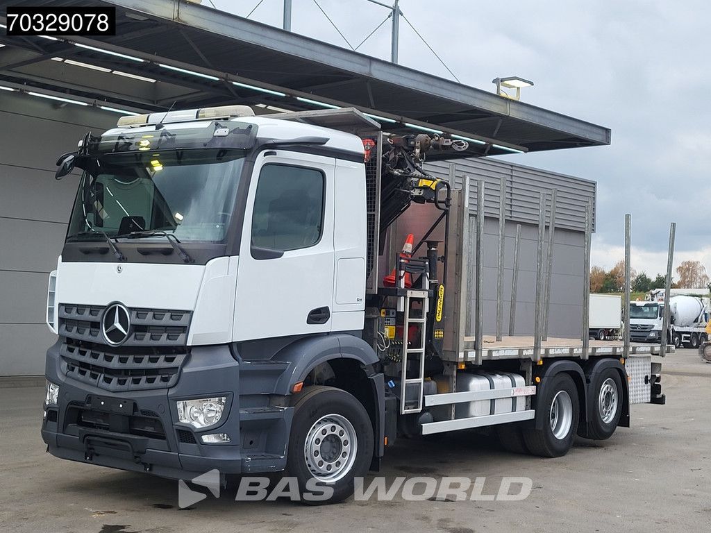 Mercedes Actros 2536 6X2 Palfinger PK18502 SH Kran Crane 6 extensions Lift axle Euro 6