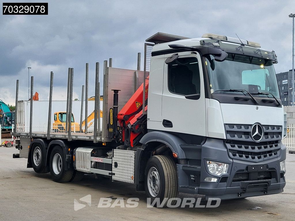 Mercedes Actros 2536 6X2 Palfinger PK18502 SH Kran Crane 6 extensions Lift axle Euro 6