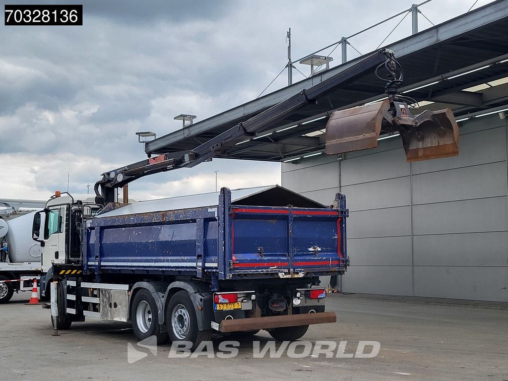 MAN TGS TGS 28.360 6X2 NL-Truck HMF 1643 Z2 Crane 13m3 2-way tipper Lift+Steering axle Euro 6