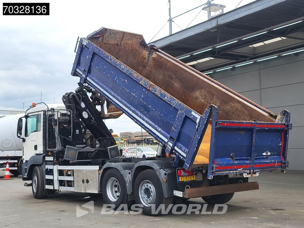MAN TGS TGS 28.360 6X2 NL-Truck HMF 1643 Z2 Crane 13m3 2-way tipper Lift+Steering axle Euro 6