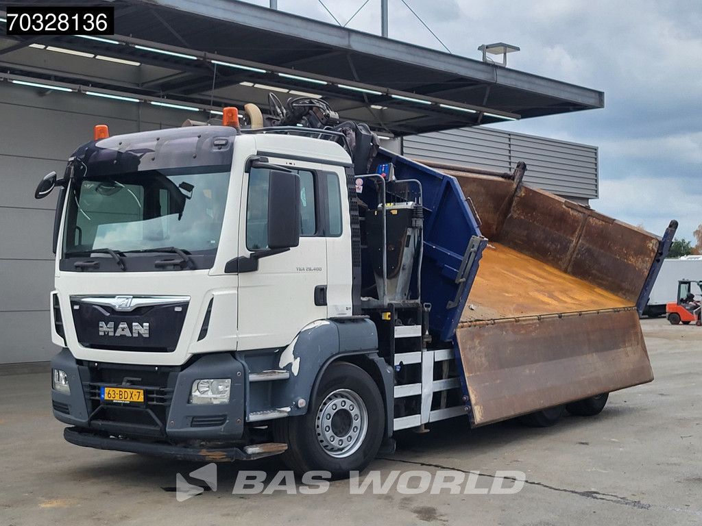 MAN TGS TGS 28.360 6X2 NL-Truck HMF 1643 Z2 Crane 13m3 2-way tipper Lift+Steering axle Euro 6