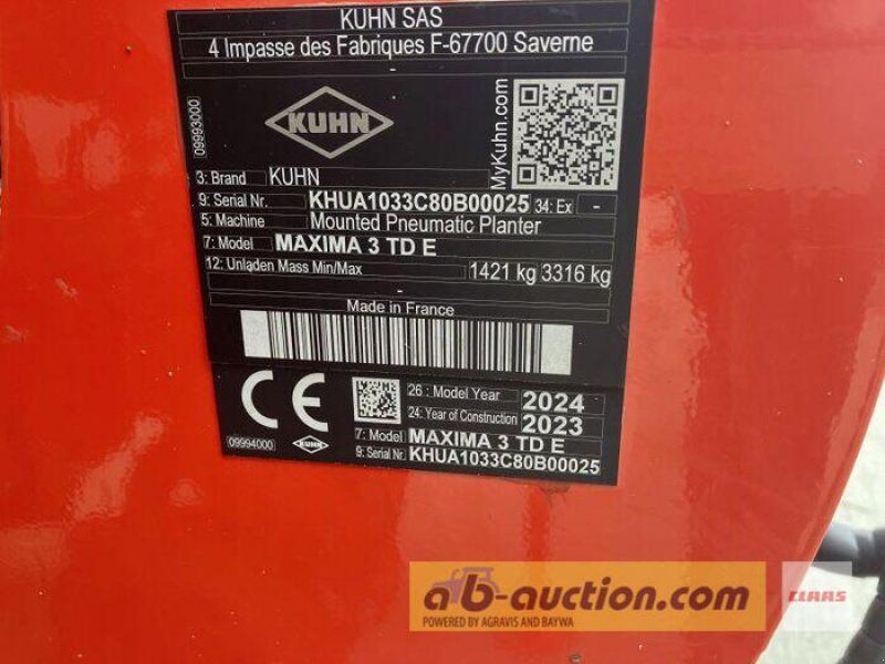 Kuhn MAXIMA 3 TD PNEUM.EK-DRILLE