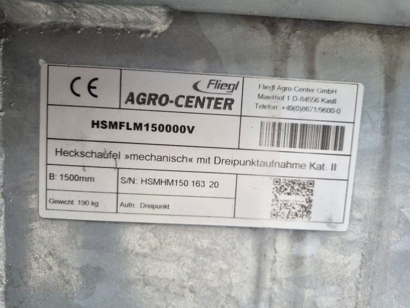 Fliegl Mechanische Heckkippschaufel 1,50m