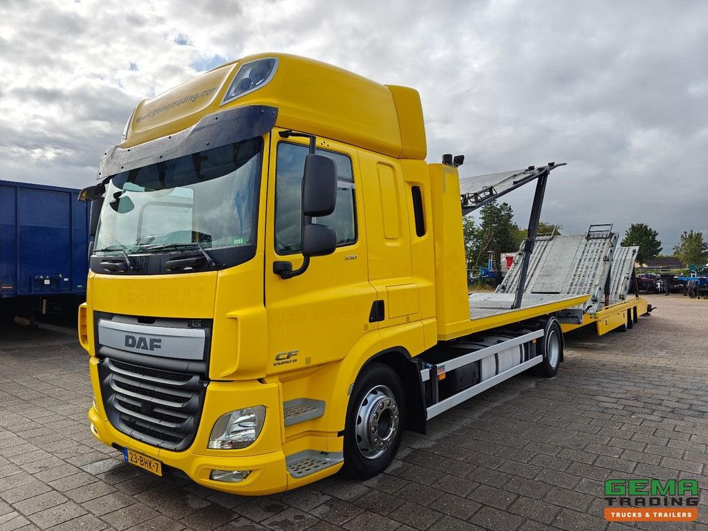 DAF CF 330 FA 4x2 Spacecab Euro6 - AutoTransporter 5-Lader - Dubbele Lier + Tijhof TA12000 2016 - Vollucht - 12/2026 APK