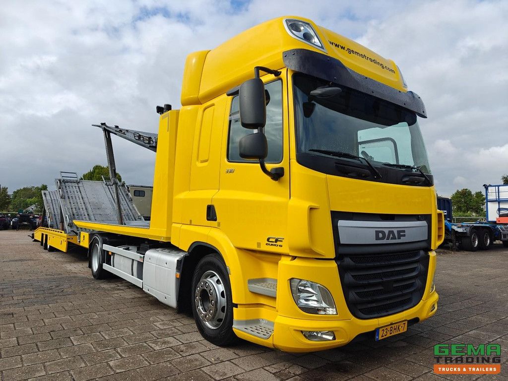 DAF CF 330 FA 4x2 Spacecab Euro6 - AutoTransporter 5-Lader - Dubbele Lier + Tijhof TA12000 2016 - Vollucht - 12/2026 APK