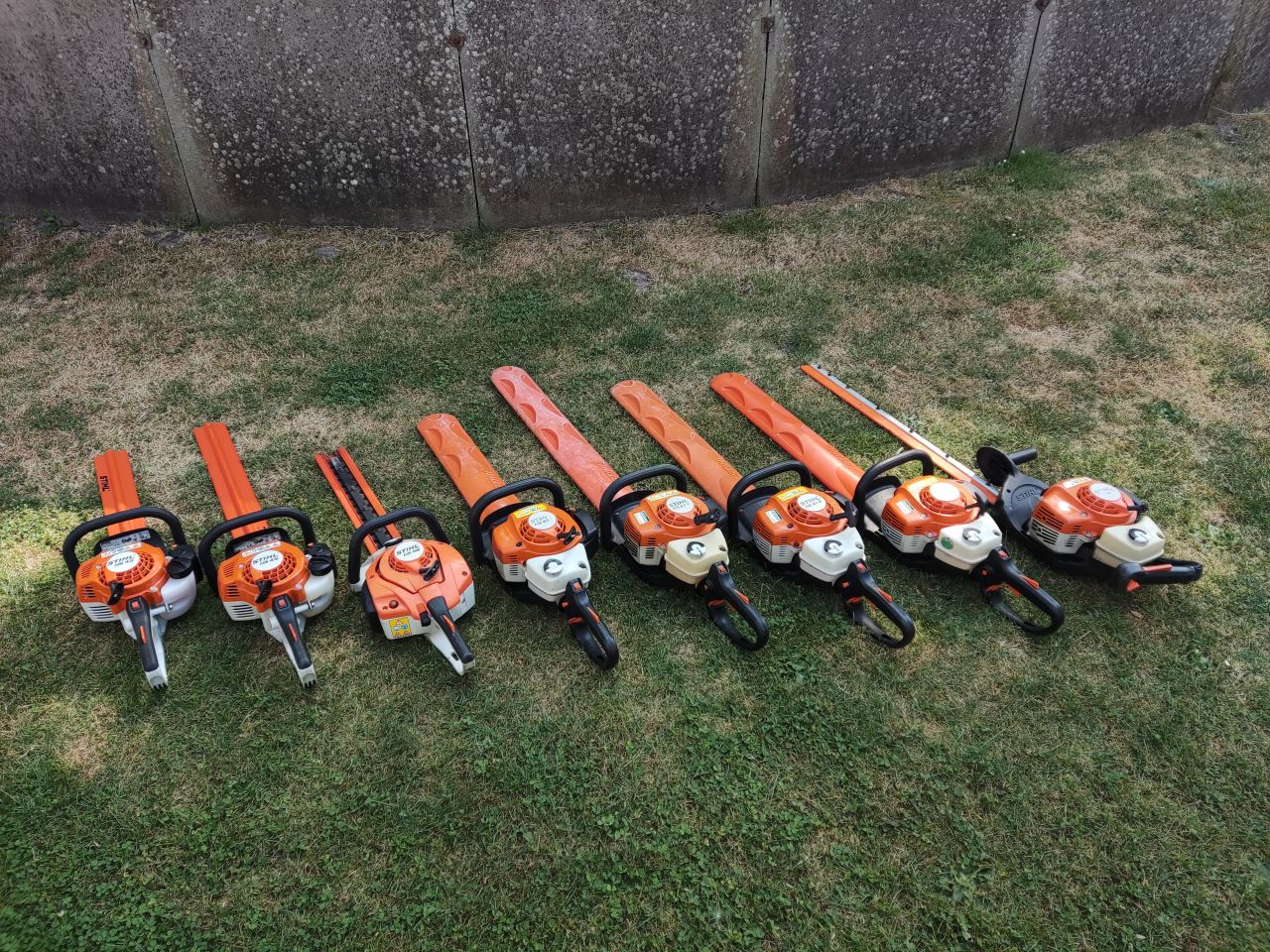 8 STIHL heggenscharen (type HS45, HS46, HS81T, HS81R, HS86T)