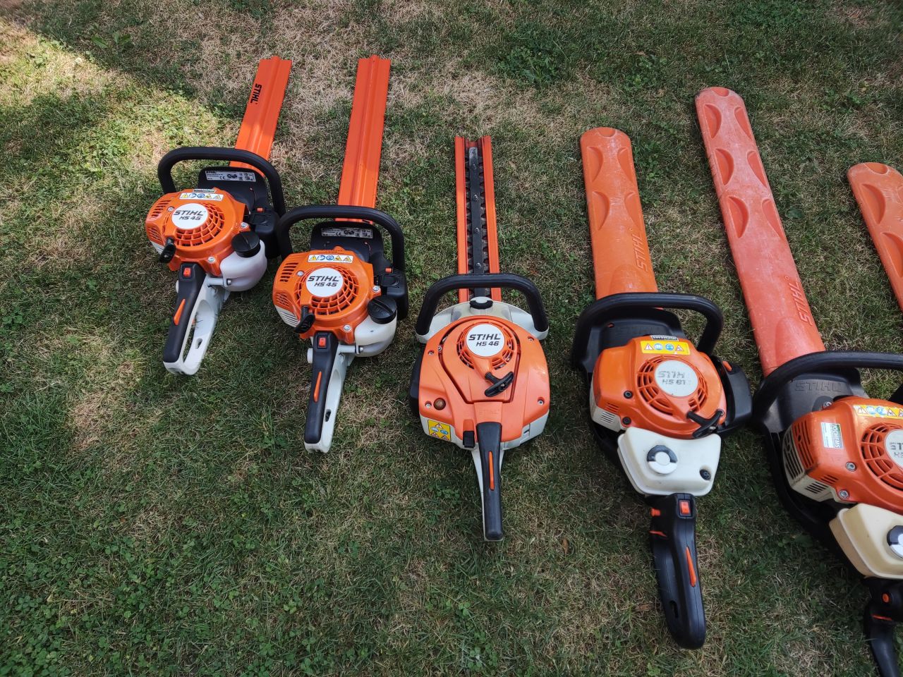 8 STIHL heggenscharen (type HS45, HS46, HS81T, HS81R, HS86T)
