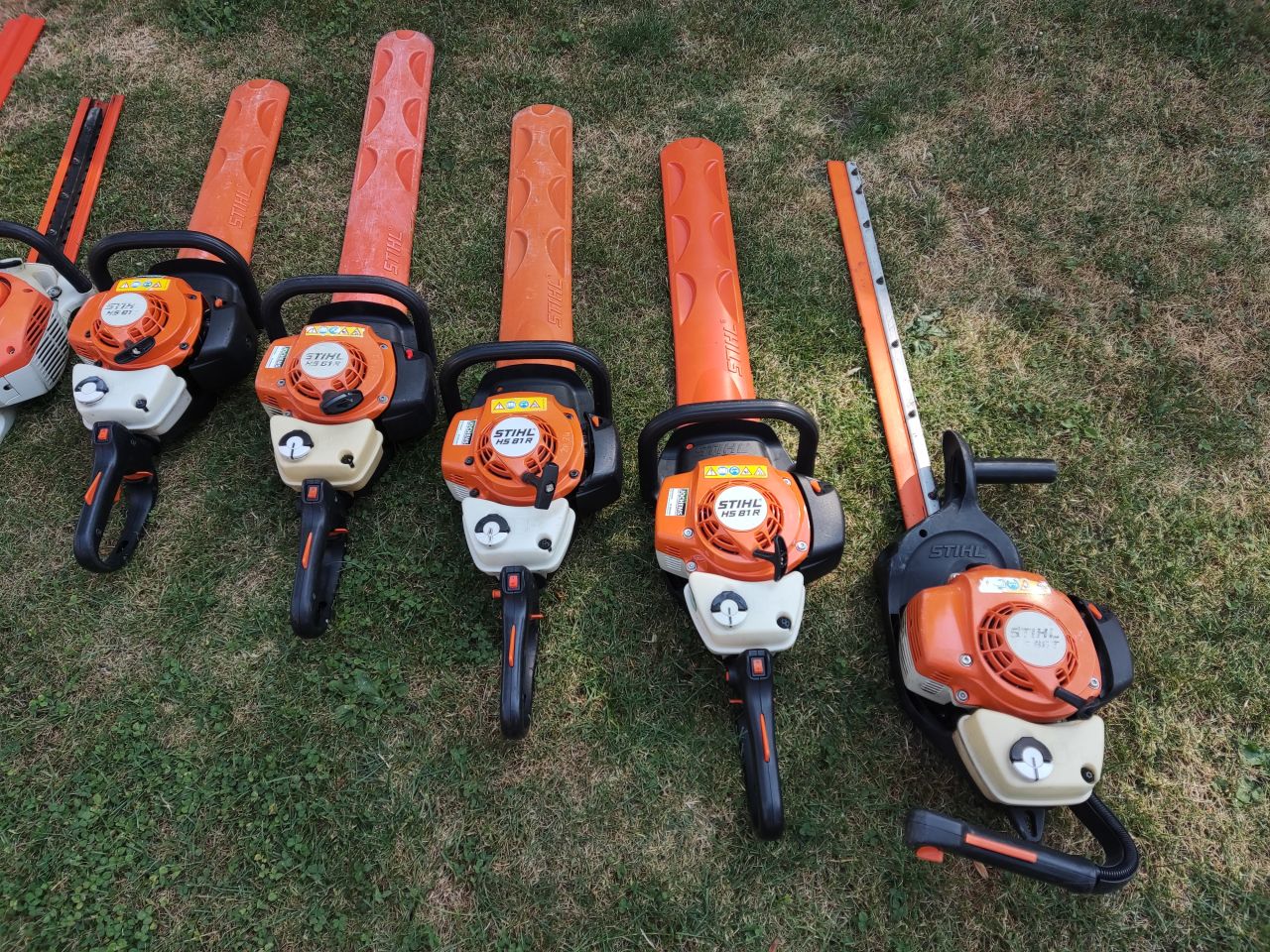 8 STIHL heggenscharen (type HS45, HS46, HS81T, HS81R, HS86T)