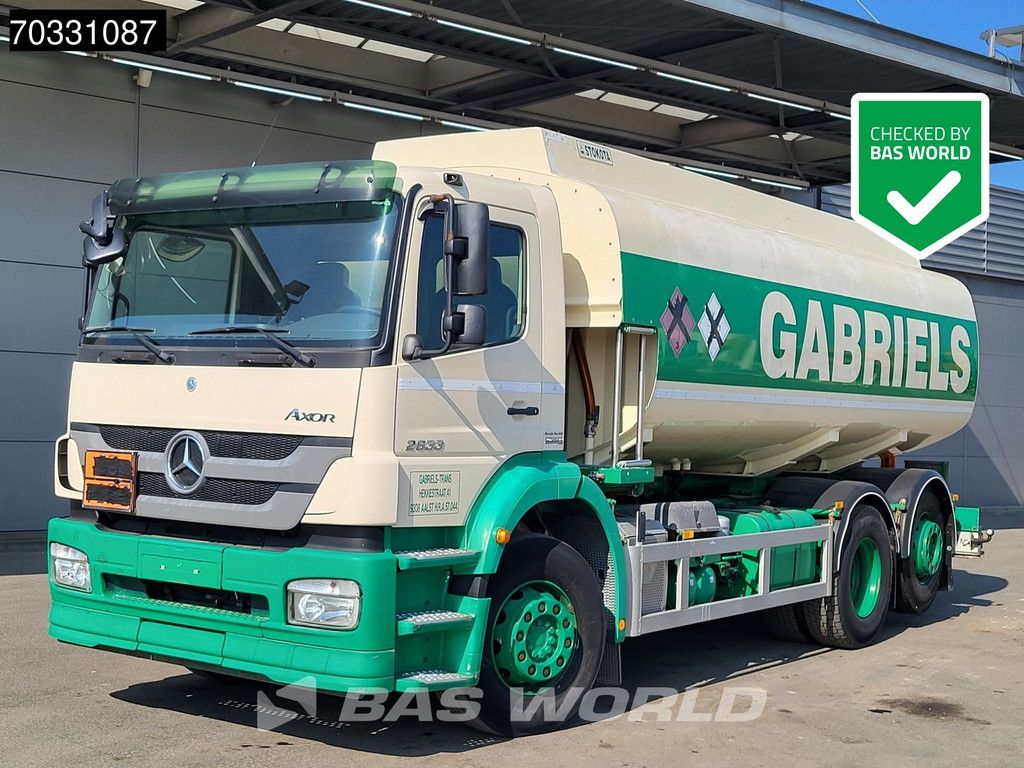 Mercedes Axor 2633 6X2 20.600 liter Stokota Fuel tanker 4 compartments Lift+steering axle Euro 5