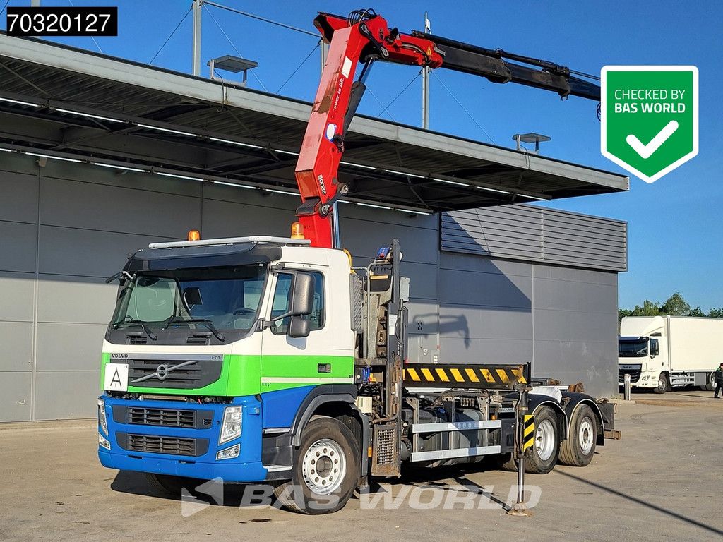 Volvo FM 370 6X2 HMF 2200-K3 Kran Crane VDL S21-6200 Hooklift Lift+steering axle Euro 5