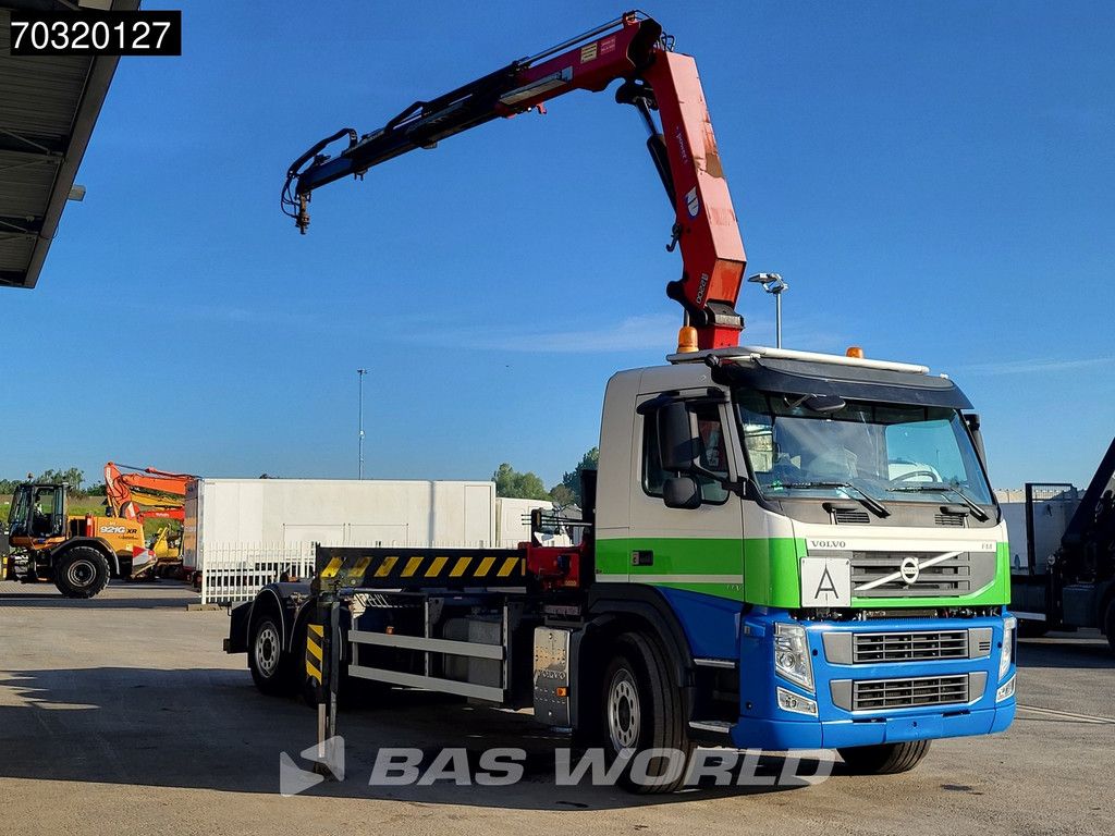Volvo FM 370 6X2 HMF 2200-K3 Kran Crane VDL S21-6200 Hooklift Lift+steering axle Euro 5