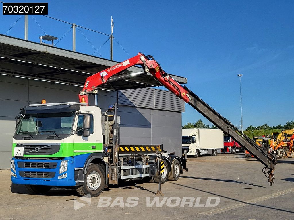 Volvo FM 370 6X2 HMF 2200-K3 Kran Crane VDL S21-6200 Hooklift Lift+steering axle Euro 5
