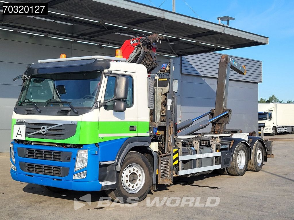 Volvo FM 370 6X2 HMF 2200-K3 Kran Crane VDL S21-6200 Hooklift Lift+steering axle Euro 5
