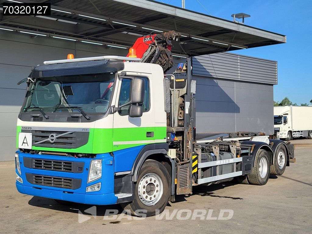 Volvo FM 370 6X2 HMF 2200-K3 Kran Crane VDL S21-6200 Hooklift Lift+steering axle Euro 5