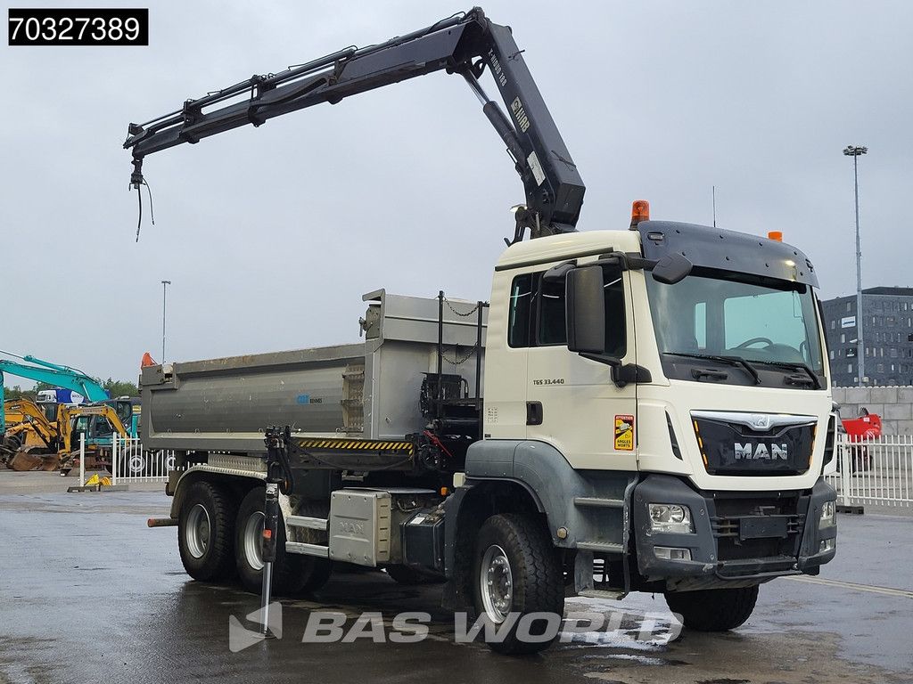 MAN TGS 33.440 6X4 HIAB X-HIDUO 188 E-3 Crane Kran 10m3 2-way tipper Big-Axle Euro 6