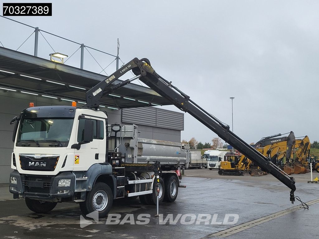 MAN TGS 33.440 6X4 HIAB X-HIDUO 188 E-3 Crane Kran 10m3 2-way tipper Big-Axle Euro 6