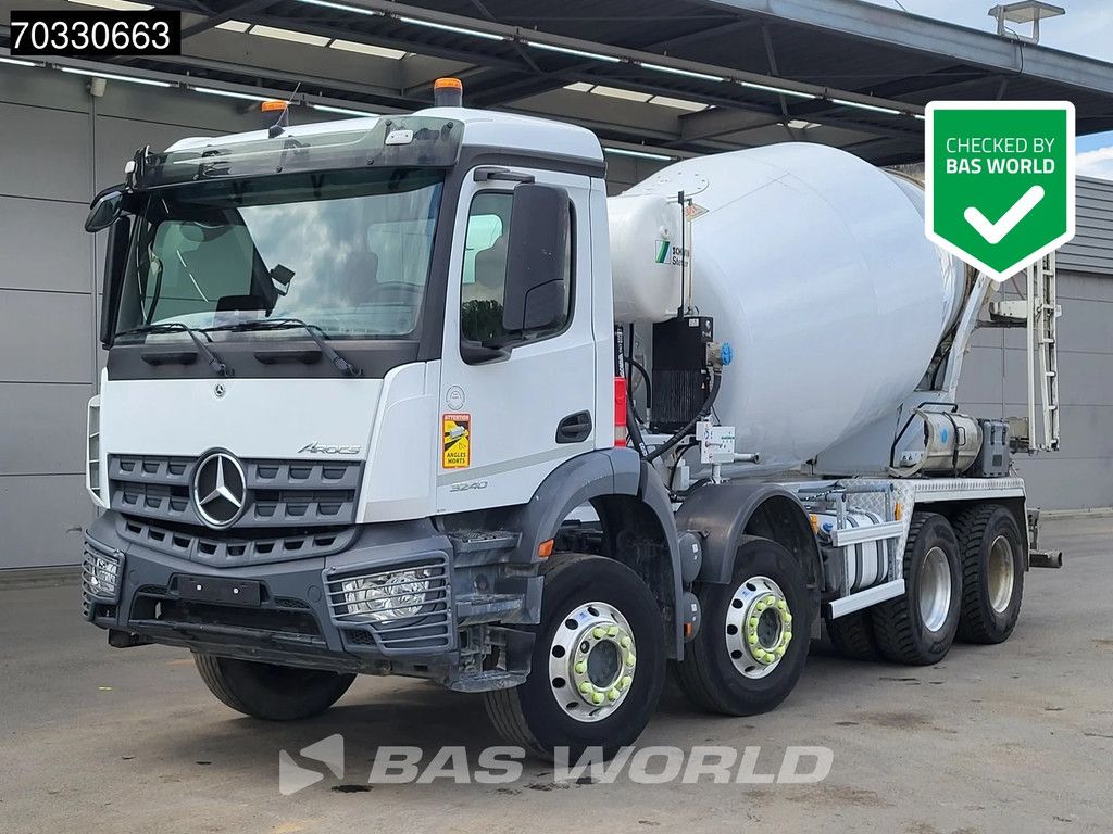 Mercedes Arocs 3240 8X4 9m3 Schwing Stetter mixer Steel suspension Automatic Euro 6